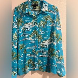 Tropical turquoise top
